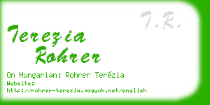 terezia rohrer business card